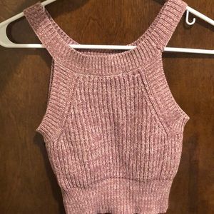 Pink Halter Knit Tank